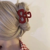Japanese high-end, cute, transparent white polka dot fashion, multiple sweet, large, shark girl hair clip and hair accessory at the back of the head Specification image